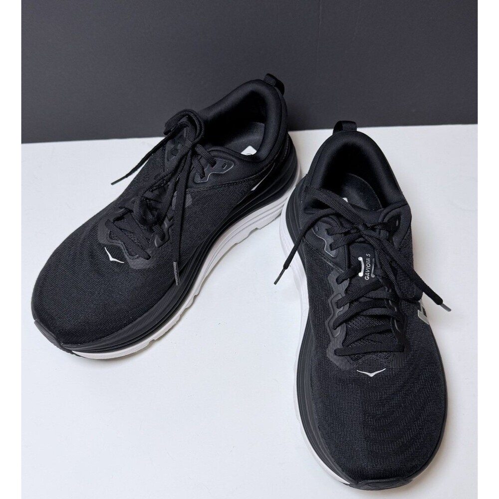 HOKA Gaviota 5 Men's Size 11 D Black Running Shoes Sneakers 1127929 BWHT